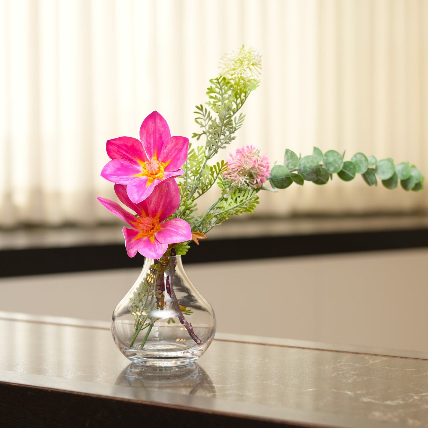 Shavuos Gift Package | Spring Flower Mini Bud Vase by LSA with Faux Flower Arrangement