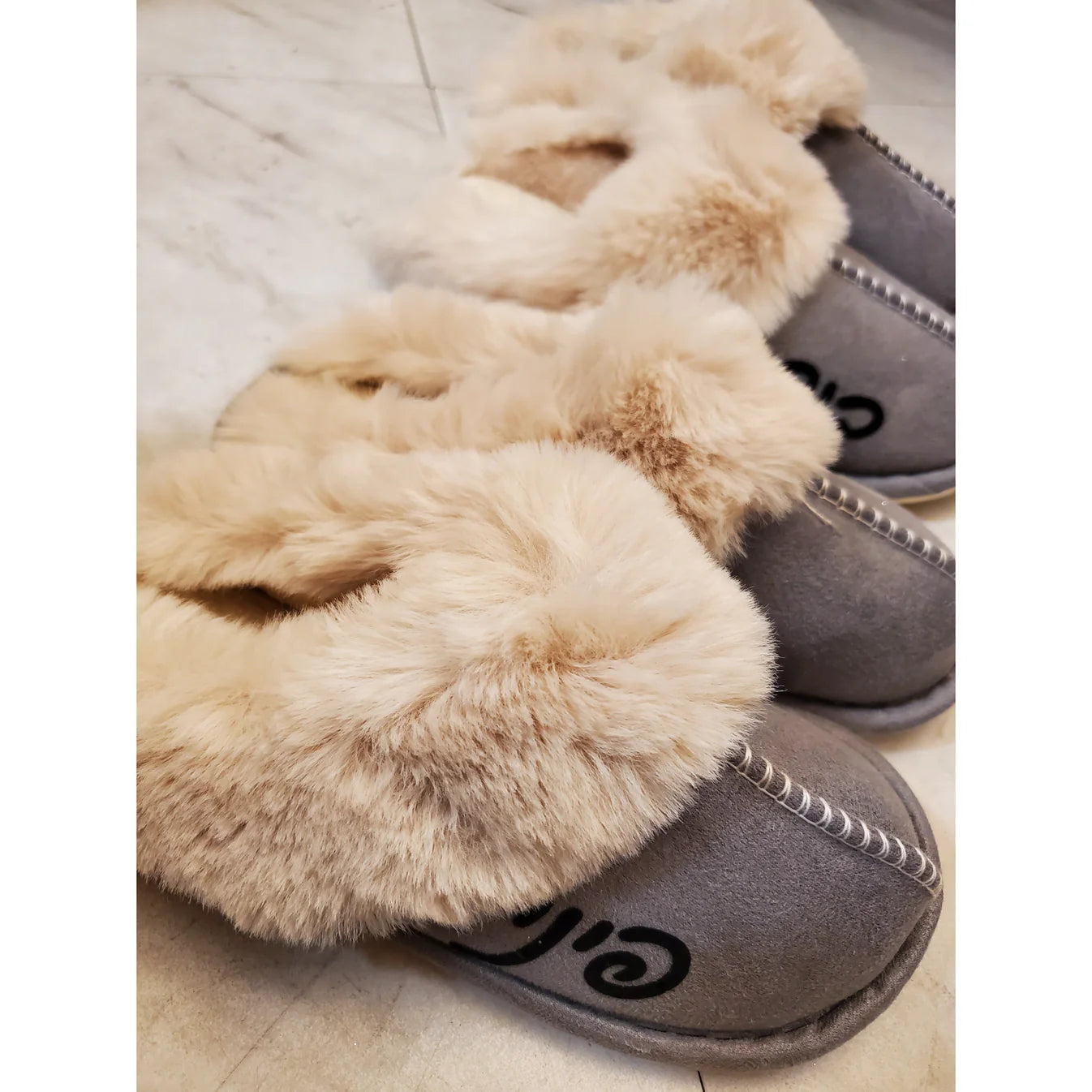 Grey Cozy Slippers