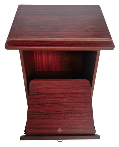Table Top Shtender - 2 Tone Cherry 11.8 D x 15.75 W x 17" H with bottom Pullout Shtender 60201