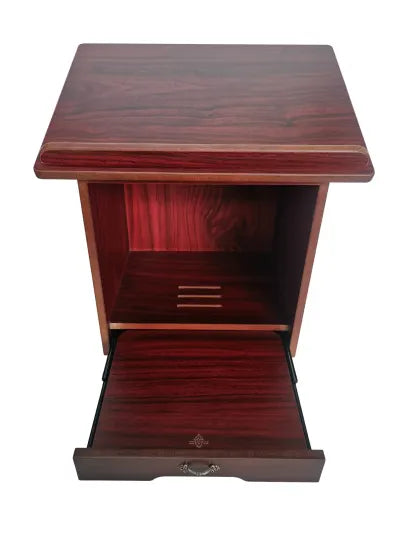 Table Top Shtender - 2 Tone Cherry 11.8 D x 15.75 W x 17" H with bottom Pullout Shtender 60201