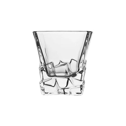 Cube Designed Crystal Decanter with Six Cups Set