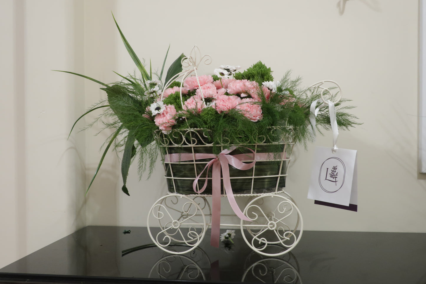 Floral Baby Carriage (Medium)