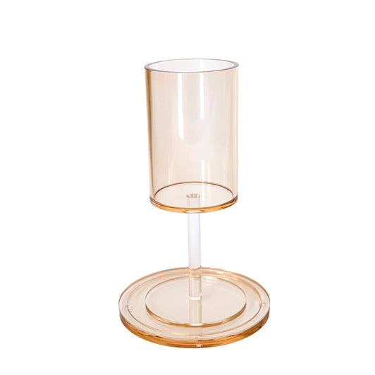 Amber Lucite Kos Shel Eliyahu with Matching Saucer – Modern Passover Seder Cup