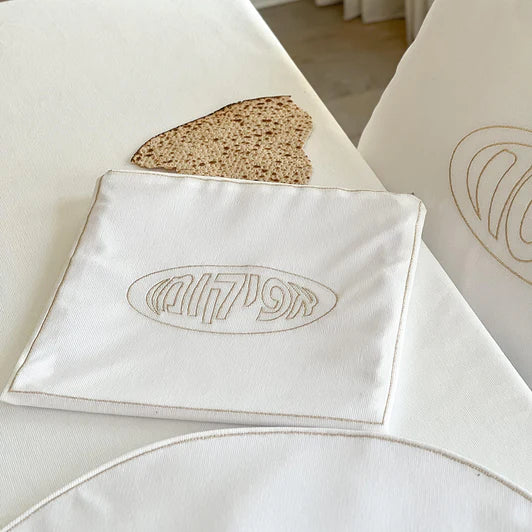 Premium Corduroy Afikoman Pouch – Luxury Handmade Seder Bag