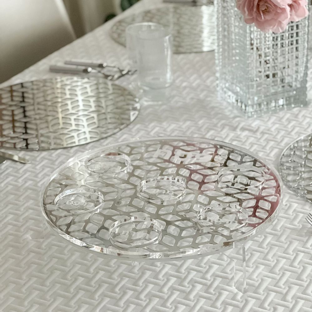 Lucite Display Stand for Seder Plate