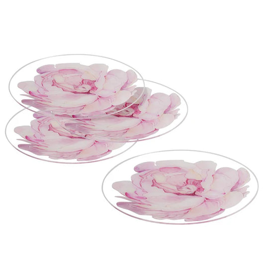 Lucite Flower Chargers 4pk