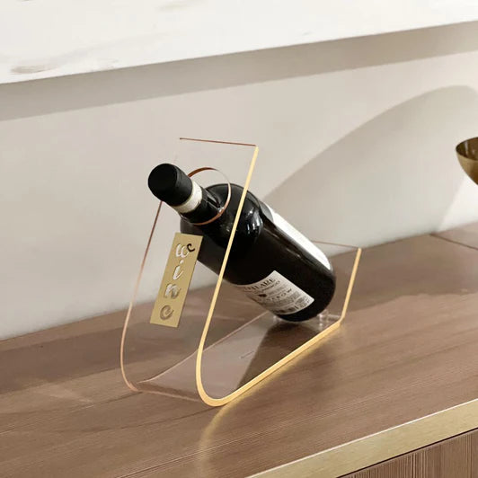 Lucite Laser Cut Wine Stand – Modern Acrylic Wine Bottle Display Holder