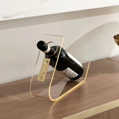 Lucite Laser Cut Wine Stand – Modern Acrylic Wine Bottle Display Holder