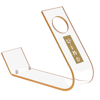 Lucite Laser Cut Wine Stand – Modern Acrylic Wine Bottle Display Holder