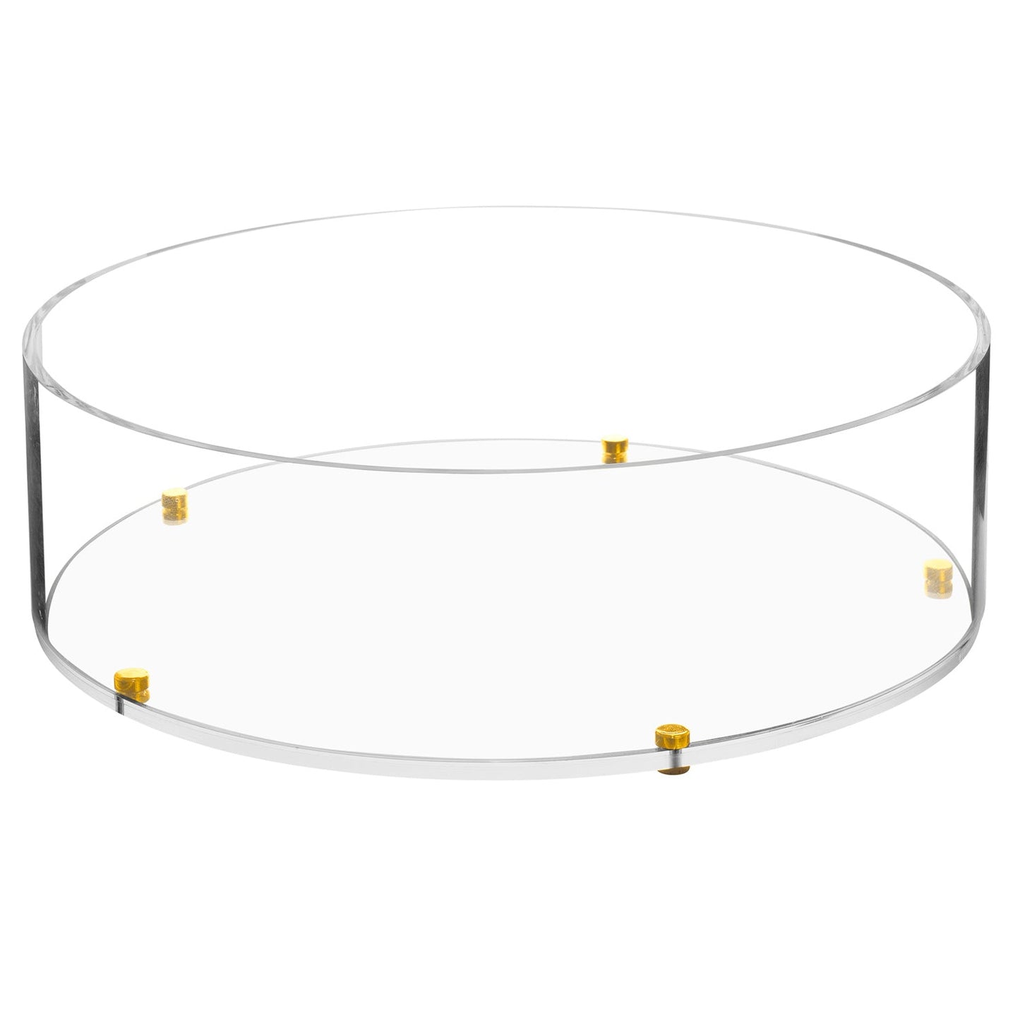 Lucite Matzah Box with White Leatherette Cover and Knot Handle