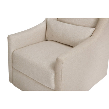 Babyletto Toco Swivel Glider and Ottoman In Eco-Performance Fabric | Water Repellent & Stain Resistant