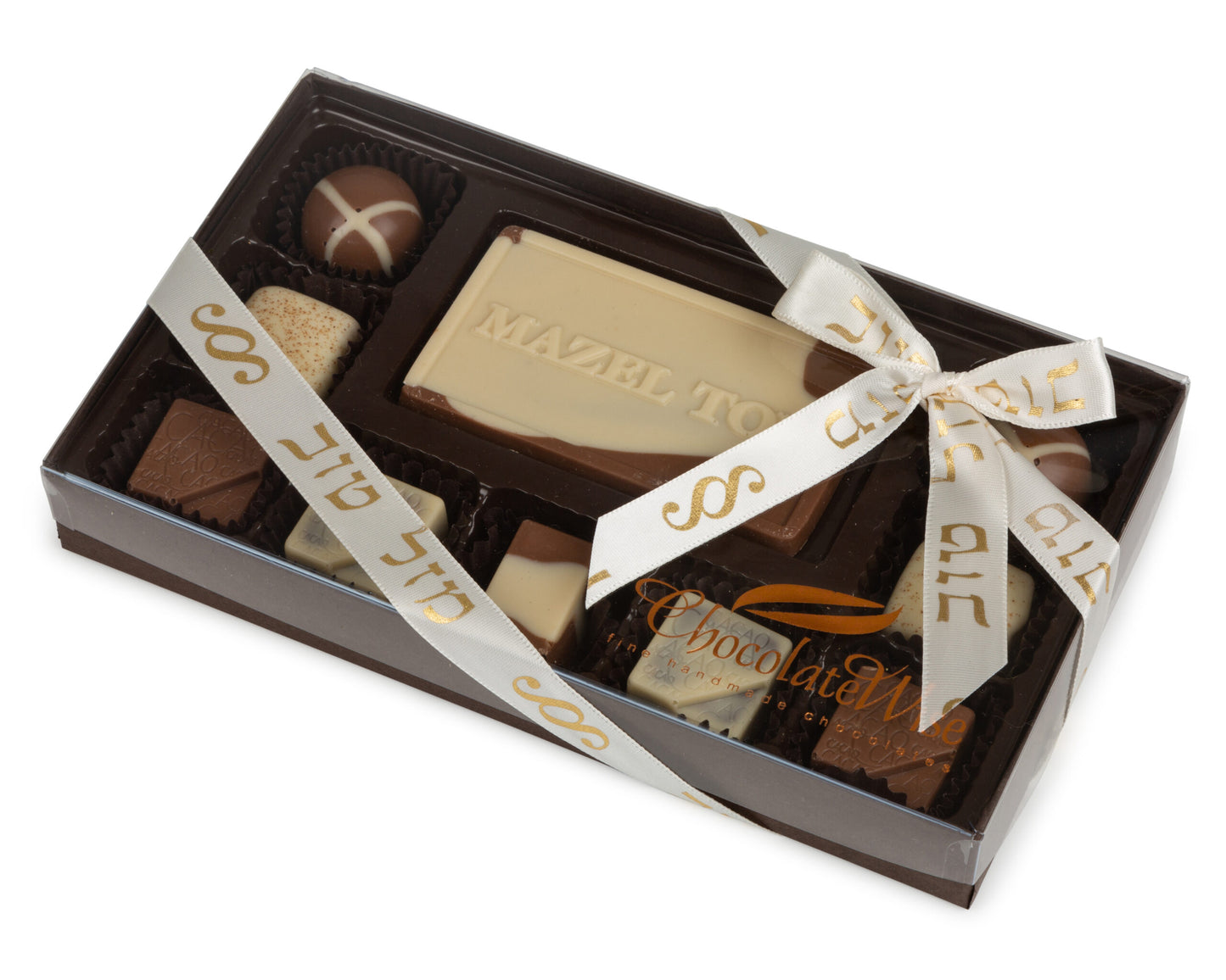 15 Piece Mazel Tov Assorted Chocolate Truffle Message Gift Box