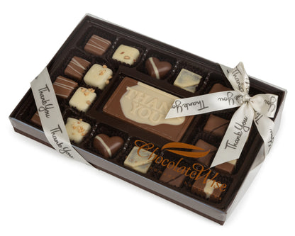 24 Piece Thank You Assorted Chocolate Truffle Message Gift Box