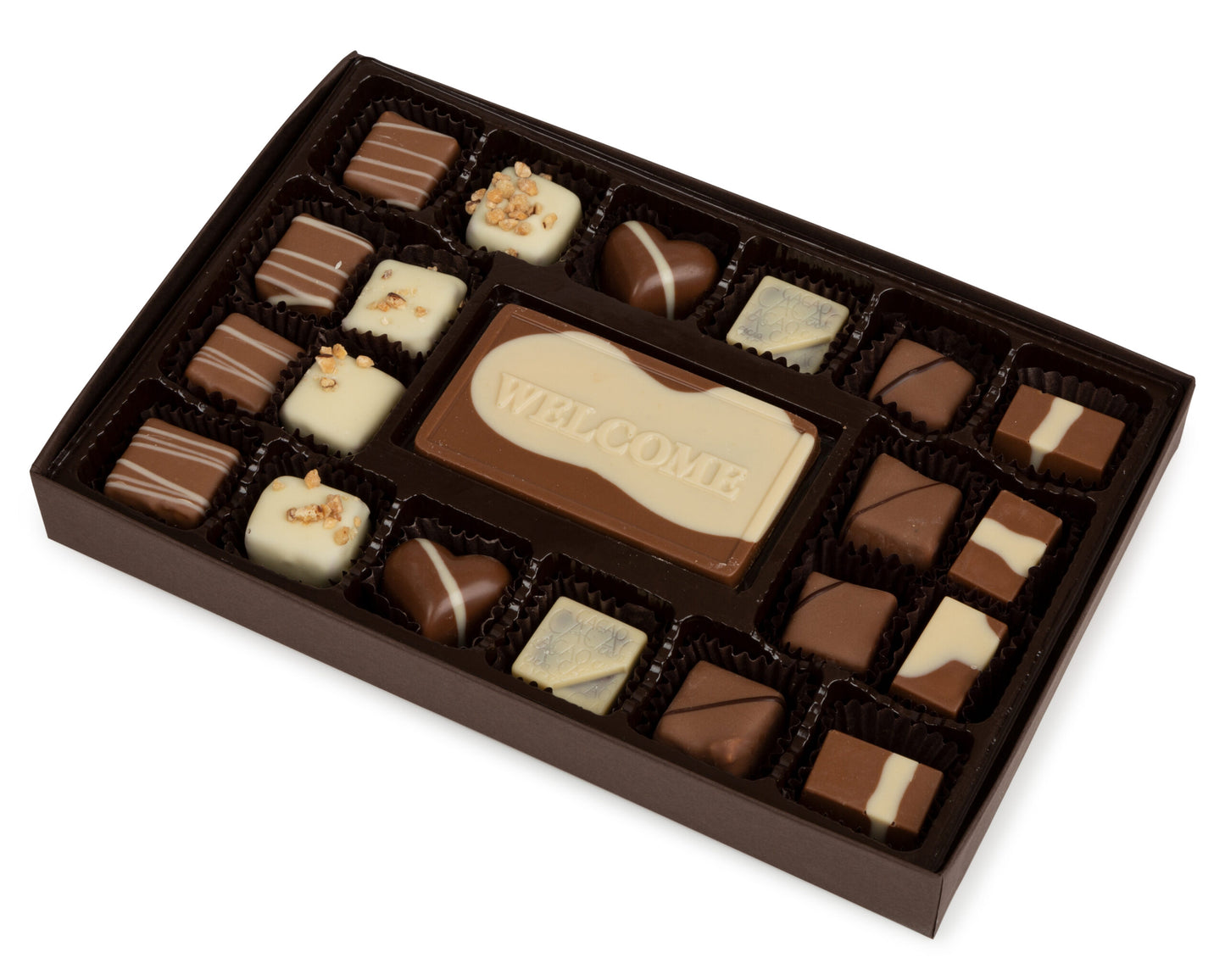 24 Piece Welcome Assorted Chocolate Truffle Message Gift Box