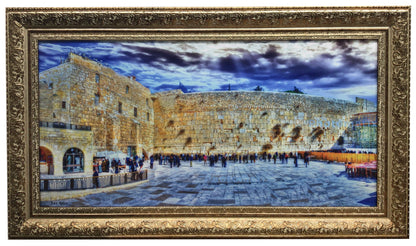 The Kotel Plaza View with Cloudy Sky