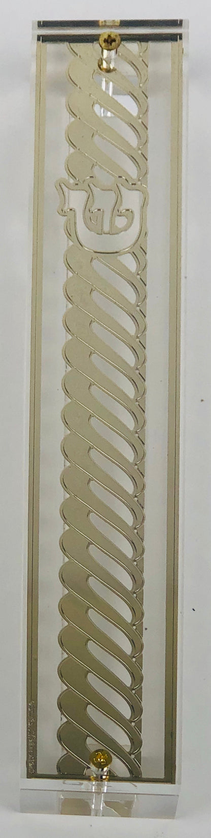 24K Gold Plated Mezuzah Case (15 cm scroll)