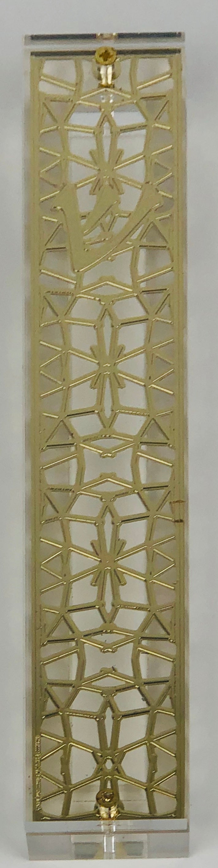 24K Gold Plated Mezuzah Case (15 cm scroll)