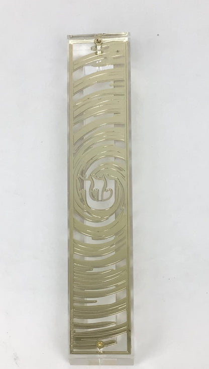 24K Gold Plated Mezuzah Case (15 cm scroll)