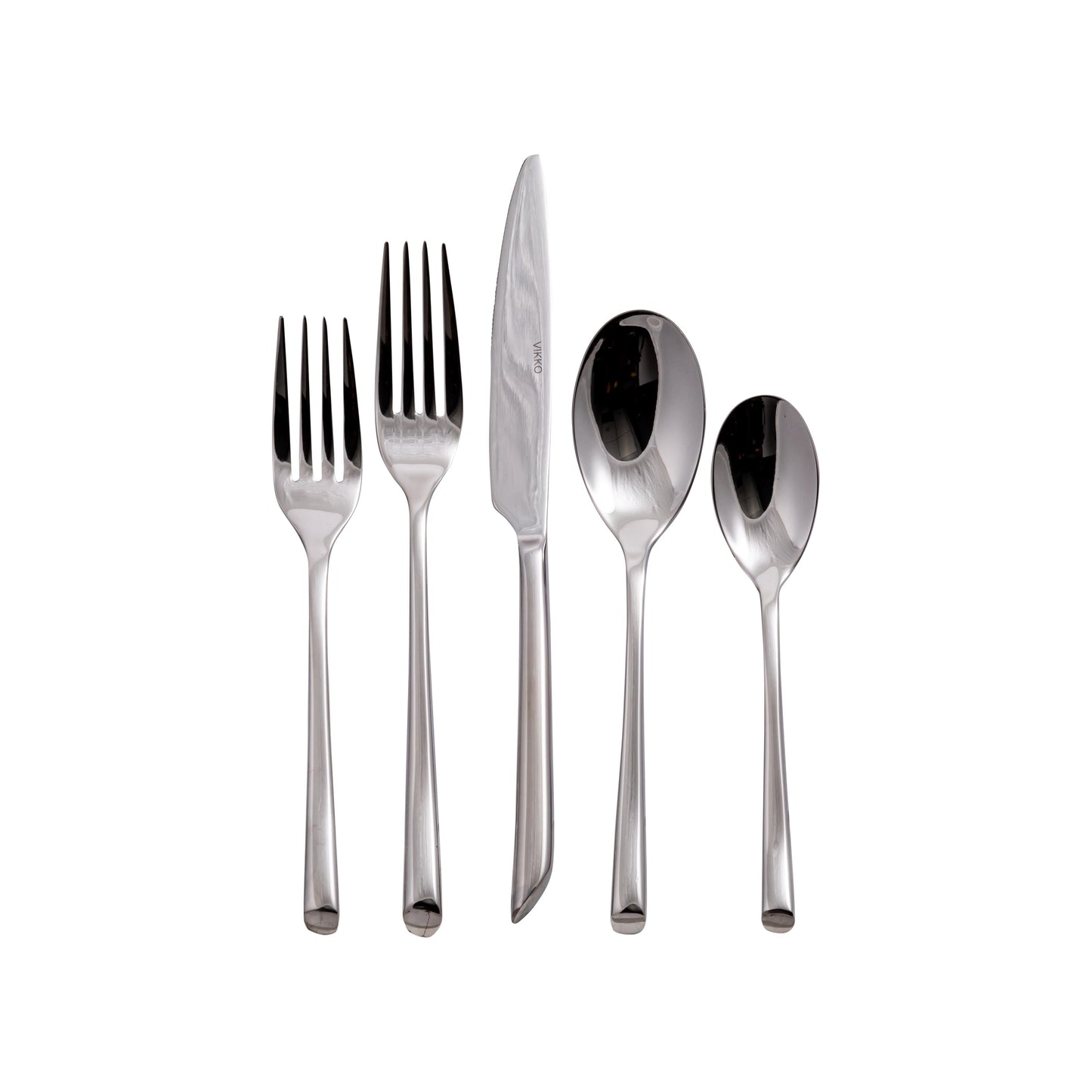 Vikko Crown - Pearl Round, Mirror SS 18/10, Flatware, 20 Pc Set - Gift Box With Window