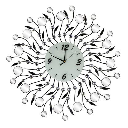 28" Round Wall Clock W/ Round Mirror Pcs.