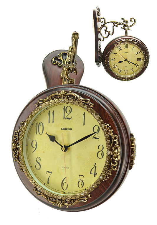 18x13 DBL-Faced Hanging Clock