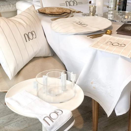 Luxury Embroidered Pesach Set – Faux Leather Seder Table Collection (Matzah Cover, Afikoman Bag & More)