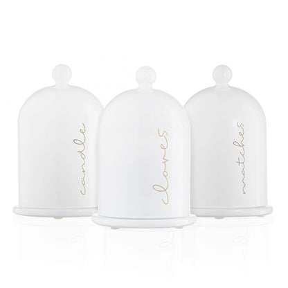 Glass Cloche Havdalah Set