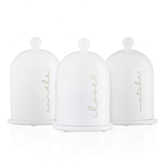 Glass Cloche Havdalah Set