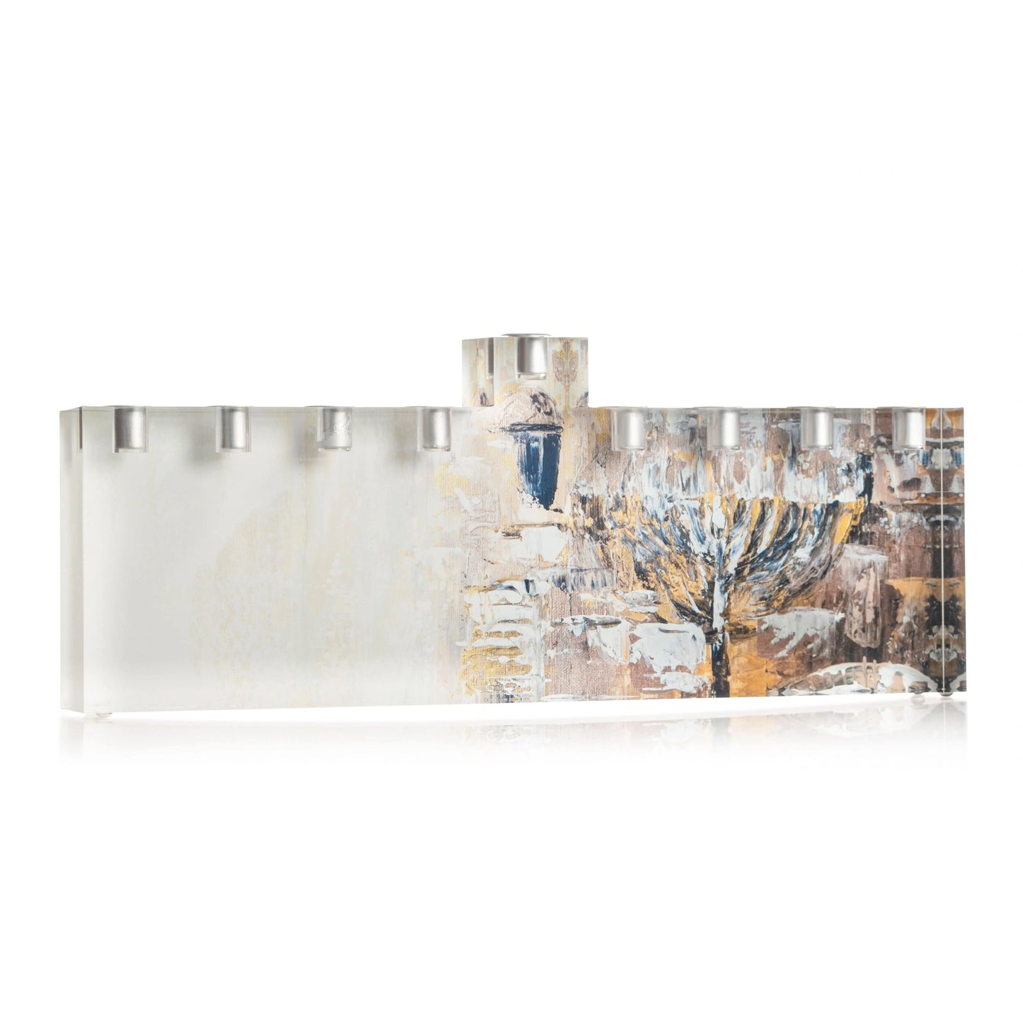 Painted Jerusalem Chanukah set