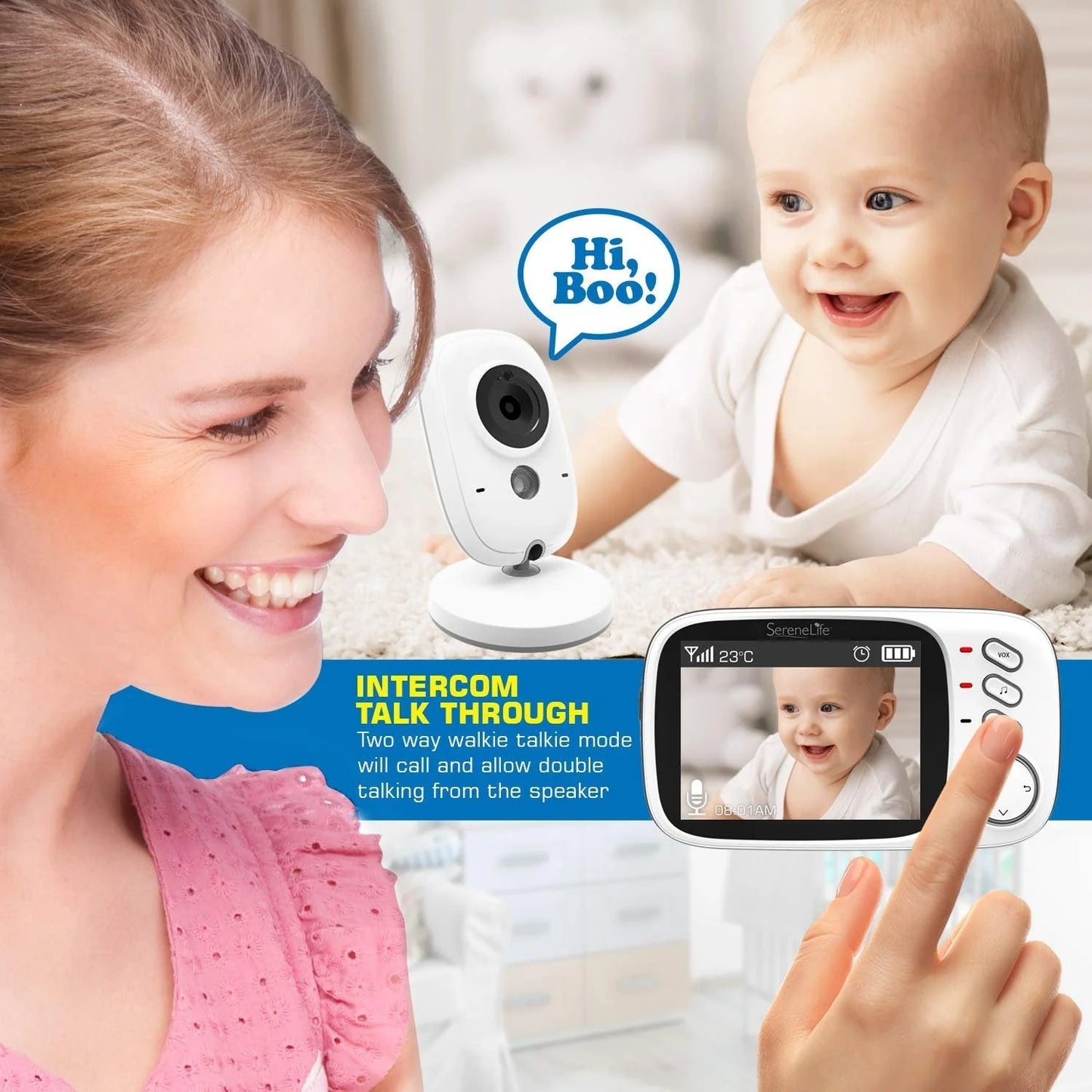 Serenelife Wireless Video Baby Monitor 3.2" Display