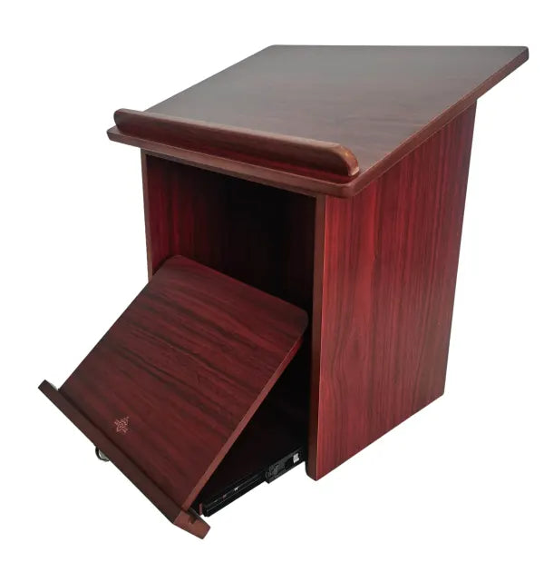 Table Top Shtender - 2 Tone Cherry 11.8 D x 15.75 W x 17" H with bottom Pullout Shtender 60201