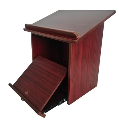 Table Top Shtender - 2 Tone Cherry 11.8 D x 15.75 W x 17" H with bottom Pullout Shtender 60201